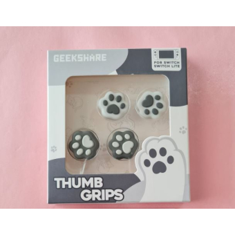  Switch Button Thumb Grips - Cat Paws (Black & White)