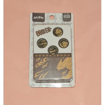  Switch Button Thumb Grips - Monster Hunter Rise (black/gold)