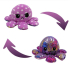 Kawaii Octopus plushie 2 kleuren - Glitter / Purple Dots - happy & grumpy