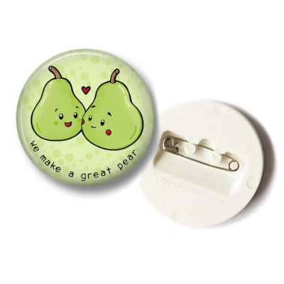 'We Make a Great Pear' Peer Button - 36mm