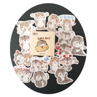 Kawaii Hamster Stickers 45 stuks