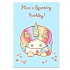 'Have a Sparkling Birthday' Unicorn Kaart