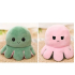 Kawaii Octopus plushie 2 kleuren - Teal / Light Pink  - happy & grumpy