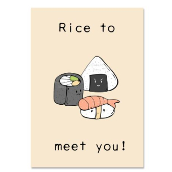 'Rice to meet you' Sushi Kaart (A)