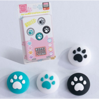 Switch Button Thumb Grips - Cat Paws (Black & Dark Blue)