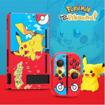  Switch Harde Beschermhoes - Pokemon Pikachu & Psyduck (red/blue)