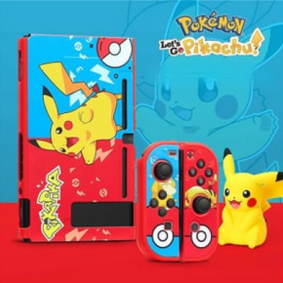  Switch Harde Beschermhoes - Pokemon Pikachu & Psyduck (red/blue)