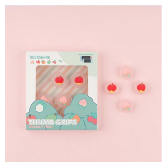  Switch Button Thumb Grips - Peach & Apple (2 designs)