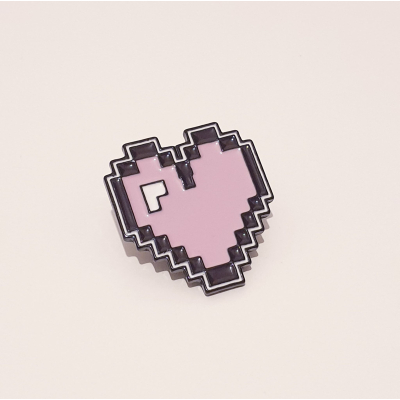 Pixels Heart Pin