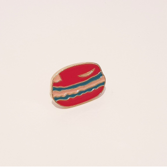 Red Hamburger Pin