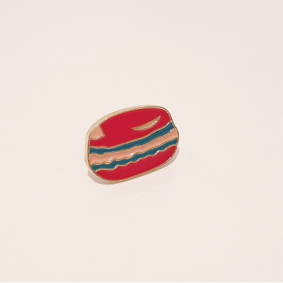 Red Hamburger Pin