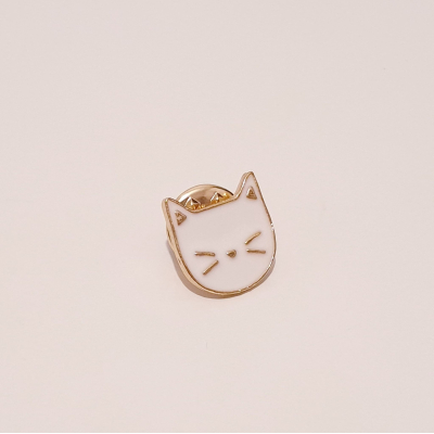 Cat Pin (White)