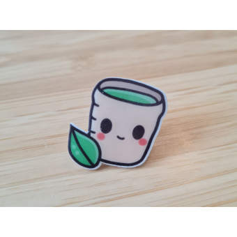 Green Tea Acrylic Pin