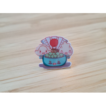 Sushi Peas & Gyoza Acrylic Pin