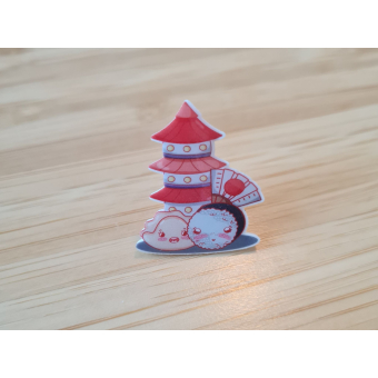 Sushi Tower Acrylic Pin