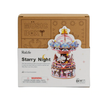 Robotime - DIY Starry Night Merry-go-round Music Box